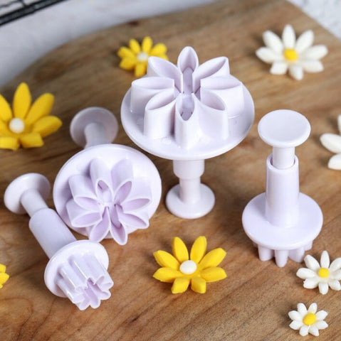 Flower Cutter - Mini Clay Cutter - Cookie Cutter - Fleurs Pate a Sucre - Sugar Flowers - Plunger Cutters - Petal Stampi Per Biscotti Fondant