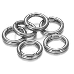 O-Rings Snap Clip Trigger Spring Opening Keyring Buckle Purse Hardware Large Size Purse Making O Ring Clasps Gate Ring Purse Round Push Hook