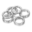 Anillos en O con clip de presión, gatillo, resorte, apertura, llavero, hebilla, herrajes para bolso, tamaño grande, cierres de anillo en O para bolsos, anillo de puerta, gancho redondo de presión para bolso