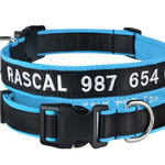 Personalized Collar, Custom Dog Collar Embroidered with Pet Name Phone Number, Pet Collar, Personalized Dog Collar, Small Medium Large Dogs