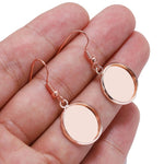 Earring Cabochon Settings, Earring Findings, Round Cab Setting, Earring Trays, Earring Stud Bezel Trays, 12 mm 14 mm 16 mm 18 mm 20 mm 25 mm