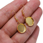 Earring Cabochon Settings, Earring Findings, Round Cab Setting, Earring Trays, Earring Stud Bezel Trays, 12 mm 14 mm 16 mm 18 mm 20 mm 25 mm
