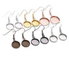 Earring Cabochon Settings, Earring Findings, Round Cab Setting, Earring Trays, Earring Stud Bezel Trays, 12 mm 14 mm 16 mm 18 mm 20 mm 25 mm