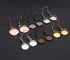 Earring Cabochon Settings, Earring Findings, Round Cab Setting, Earring Trays, Earring Stud Bezel Trays, 12 mm 14 mm 16 mm 18 mm 20 mm 25 mm