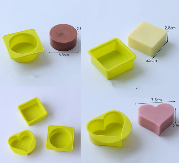 Soap Mold - Epoxy Mold - Resin Mold - Square Candle Mold - Silicone Round Mold - Cube Heart Hollow Soap Mold Mould - DIY Craft Supplies