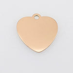 Custom Stainless Steel Charm, Heart Rose Gold Silver Personalized Charm, Logo Charm, Laser Engraved Charm Beads For Jewelry Bracelets Making