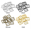 Rectangular Doll Buckles - Mini Tiny Buckles - Metal Fastener - Clothes Sewing Projects - Belt Purse Coat Craft Supply