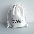 50 Personalized Drawstring Pouch - Custom Jewelry Pouch - White Cotton Drawstring Bag - Jewelry Bag With Logo - Jewellery Packaging Bulk
