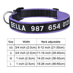 Personalized Collar, Custom Dog Collar Embroidered with Pet Name Phone Number, Pet Collar, Personalized Dog Collar, Small Medium Large Dogs