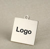 Square Personalized Charm, Custom Stainless Steel Charm Silver, Logo Charm, Laser Engraved Charm Beads For Jewelry Bracelets Making