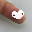 Hjerte personligt charm, tilpasset rustfrit stål charm rosaguld sølv, logo lasergraverede forbindelsesperler til smykkefremstilling armbånd