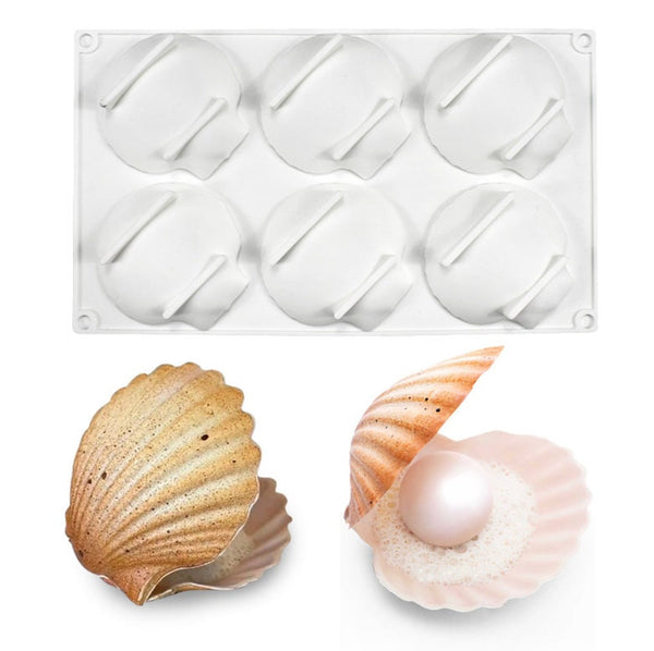 Clam Shell Silicone Mold For Cake Decorating. Clam Mold. Gumpaste Shell Mold, Polymer Clay Soap Resin Sea Shell Mold, Silicone Mould