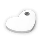 Custom Heart Charm, Rose Gold Silver Personalized Charm, Logo Charm, Laser Engraved Charm Stainless Steel Beads For Jewelry Bracelets Making