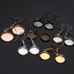 Earring Cabochon Settings, Earring Findings, Round Cab Setting, Earring Trays, Earring Stud Bezel Trays, 12 mm 14 mm 16 mm 18 mm 20 mm 25 mm