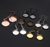 Earring Cabochon Settings, Earring Findings, Round Cab Setting, Earring Trays, Earring Stud Bezel Trays, 12 mm 14 mm 16 mm 18 mm 20 mm 25 mm