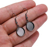 Earring Cabochon Settings, Earring Findings, Round Cab Setting, Earring Trays, Earring Stud Bezel Trays, 12 mm 14 mm 16 mm 18 mm 20 mm 25 mm