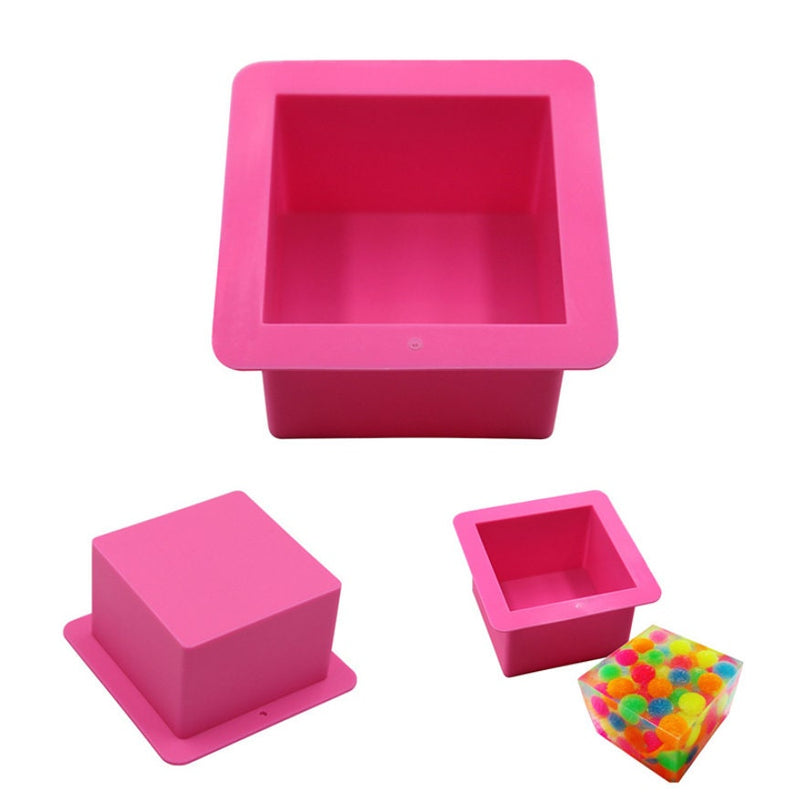Cube Mold Cube Aromatherapy Candle Mould, Handmade Candles Wax Soap, Square Cube Candle Mold 3D Candle Silicone Mold, Resin Keychain Kit DIY