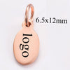 30 Custom Stainless Steel Charm, Rose Gold Silver Personalized Charm, Logo Charm, Laser Engraved Charm Beads For Jewelry Bracelets Making