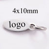 30 Custom Stainless Steel Charm, Rose Gold Silver Personalized Charm, Logo Charm, Laser Engraved Charm Beads For Jewelry Bracelets Making