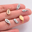 30 ciondoli personalizzati in acciaio inox, ciondoli in oro rosa e argento, ciondoli con logo, ciondoli incisi al laser, perline per creazione di gioielli e braccialetti