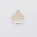 Custom Stainless Steel Charm, Round Rose Gold Silver Personalized Charm, Logo Charm, Laser Engraved Charm Beads For Jewelry Bracelets Making