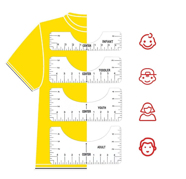 T-Shirt Alignment Tool, 4 Pcs TShirt Tool, Set of T-Shirt
