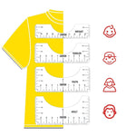 T-Shirt Alignment Tool, 4 Pcs TShirt Tool, Set of T-Shirt Alignment Rulers, T-Shirt Tool, Tee Shirt Ruler for Vinyl Placement Centering Tool