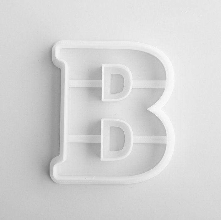 Alphabet Cookie Cutter - Polymer Clay Fondant Cutters - Uppercase Bold –  LightningStore