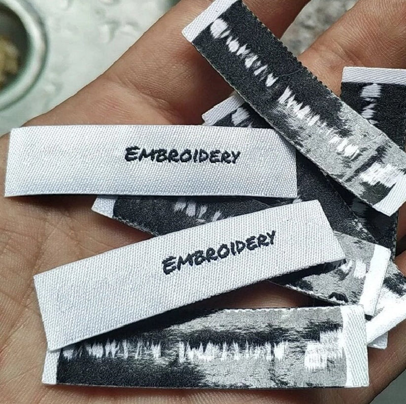 1000 Pcs Iron On Labels - Custom Clothing Fabric Label Name Tag Handmade Design Personalized Iron on Tags - Daycare Name Labels School Camps