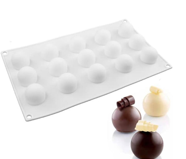 Mini Sphere Silicone Mold - Chocolate Ice Candy Butter Jello Baby Puppy Food Soap Making Homemade Mould Tray -  Globe Sphere Ball Resin Mold