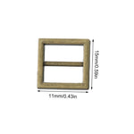Rectangular Doll Buckles - Mini Tiny Buckles - Metal Fastener - Clothes Sewing Projects - Belt Purse Coat Craft Supply