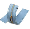 PU Leather Zipper - Zippers for Handbag - Long Handbag Pull - DIY Craft Supply for Crochet Bags Bag Closure Sewable Zippers with Holes