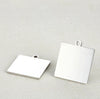 Square Personalized Charm, Custom Stainless Steel Charm Silver, Logo Charm, Laser Engraved Charm Beads For Jewelry Bracelets Making