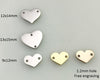 Heart Personalized Charm, Custom Stainless Steel Charm Rose Gold Silver, Logo Laser Engraved Connector Beads For Jewelry Making Bracelets