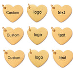 5 Custom, Gold Silver Personalized Charm, Logo Charm, Laser Engraved Charm Beads For Jewelry Bracelets Making, Angel Star Butterfly Heart