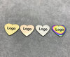 Custom Heart Charm, Rose Gold Silver Personalized Charm, Stainless Steel Logo Charm, Laser Engraved Charm Beads For Jewelry Bracelets Making