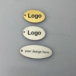 30 Personalized Charm, Jewelry Making Gold Silver Custom Charm, Oval Stainless Steel Logo Charm Beads, Laser Engraved Beads For Bracelets