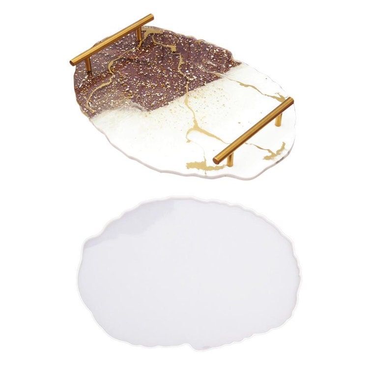 Silicone Tray Mold Resin Molds, Oval Fruit Tray Mold, Large Irregular Wave Agate Coaster Mold Big, Silicone Rolling  Epoxy Resin Mould