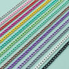 Flat Chain, DIY Jewelry Making Supplies, Necklace Craft Supplies Findings Bulk Chain for Men Women Red Yellow Pink Purple Silver Black White
