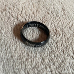Custom Ring - Black Personalized Ring - Customized Name Ring for Men Women - Gift for Him Her Boyfriend Girlfriend Wife Husband Stackable