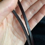 Cowhide Leather Cord - 3mm 4mm 5 mm 8 mm 10 mm- 1 Meter -  Hunter Leather Cord Flat Leather Cords For Jewelry Making Necklace Bracelet Brown