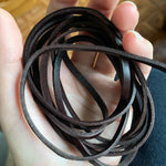 Cowhide Leather Cord - 3mm 4mm 5 mm 8 mm 10 mm- 1 Meter -  Hunter Leather Cord Flat Leather Cords For Jewelry Making Necklace Bracelet Brown