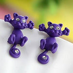 Jewelry - Lightningstore 12 Style New Fashion Bijoux 3d Black Eye Cute Small Cat Stud Earrings For Women Fine Jewelry Pendientes Brincos