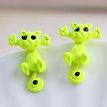 Jewelry - Lightningstore 12 Style New Fashion Bijoux 3d Black Eye Cute Small Cat Stud Earrings For Women Fine Jewelry Pendientes Brincos