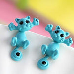Jewelry - Lightningstore 12 Style New Fashion Bijoux 3d Black Eye Cute Small Cat Stud Earrings For Women Fine Jewelry Pendientes Brincos