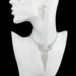 Jewelry - Lightningstore Austrian Crystal Bridal Jewelry Sets For Women Long Tassel Statement Necklace/earrings Set - Over 15 Designs To Choose From