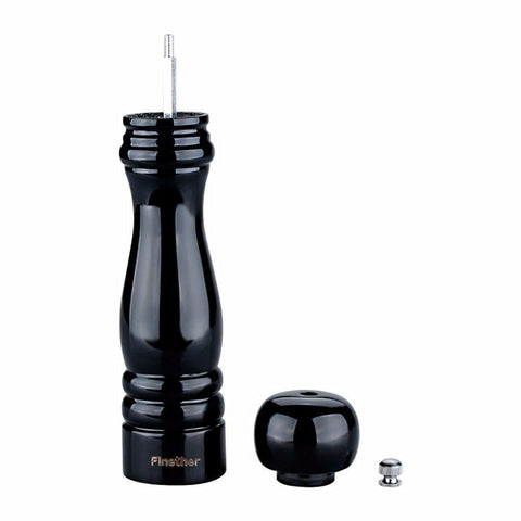 Kitchen - Black White Wooden Salt And Pepper Grinder Shaker Mill - 10 Inches - Must Have Item For All Households Kitchens And Restaurant