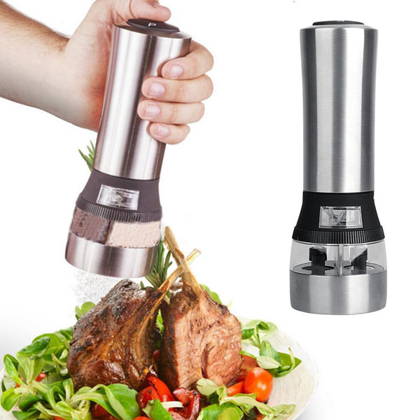 Kitchen - Kitchenware - High Speed Electric Stainless Steel Season Dual Salt And Pepper Grinder (NEW ARRIVALS!)