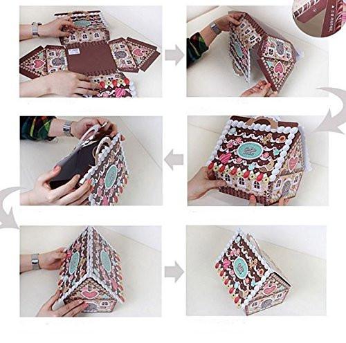 Kitchen - Lightningstore 10 Pieces/set Cute Adorable Fashion Sweet Cookie House Cookie Cake Candy Gift Packing Wrapping Box Container