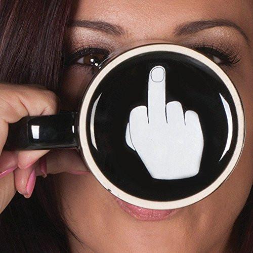 Kitchen - Lightningstore 10oz Novelty Ceramic Middle Finger Coffee Cups Personality Office Gifts Have A Nice Day Mug